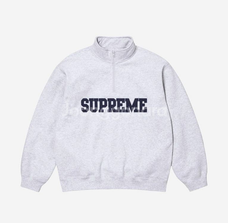 슈프림 컬리지에이트 하프 집 풀오버 애쉬 그레이 M 2--0