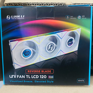 리안리 UNI FAN TL LCD 120리버스 화이트