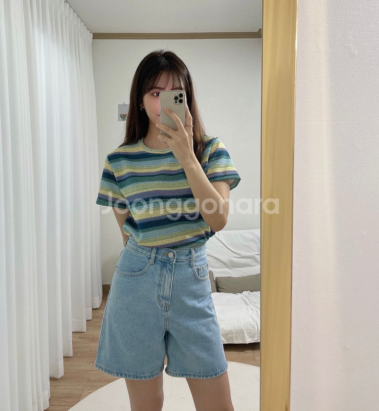 (새상품급) 여성 반팔 니트티--0