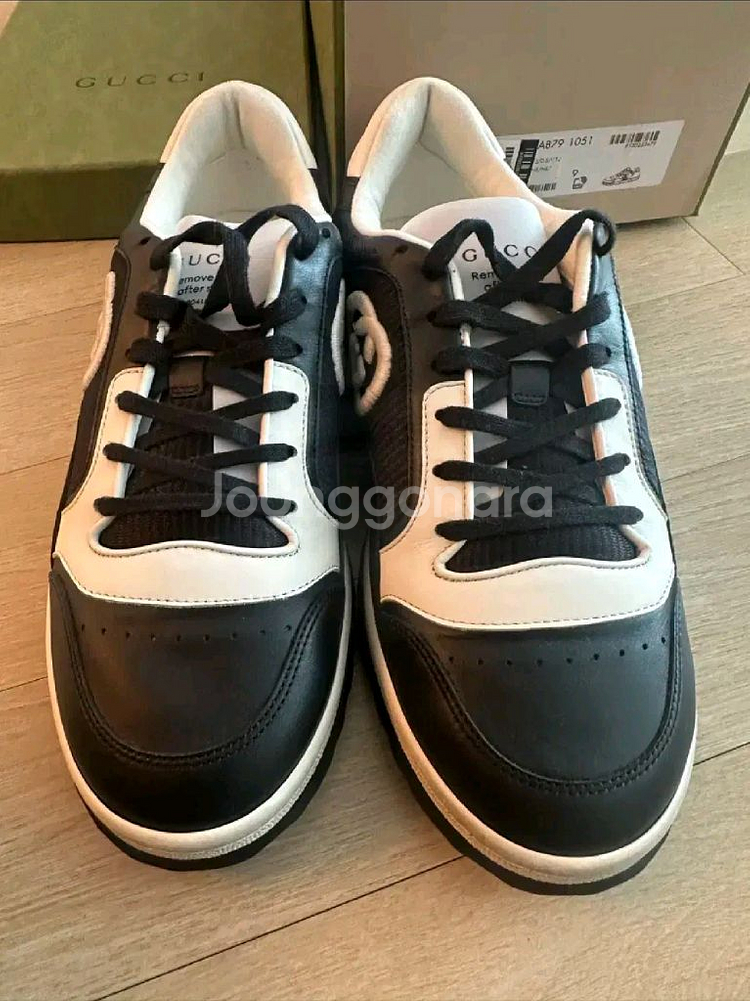 구찌 MAC80 인터로킹 가죽 스니커즈--0