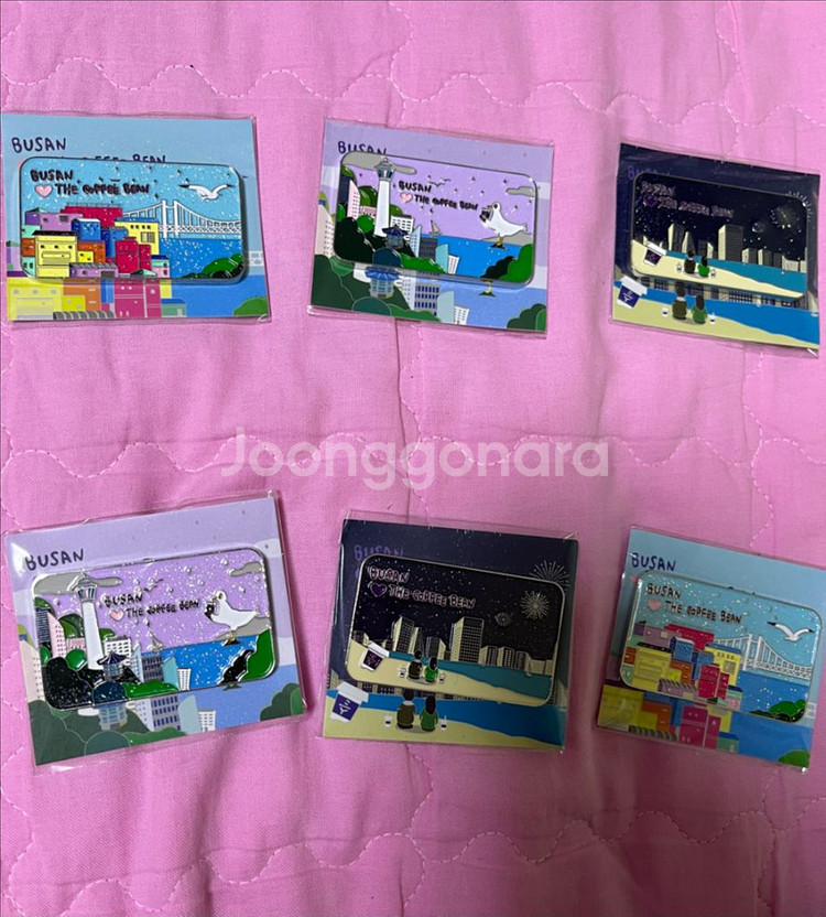 커피빈 시즌별마그넷. 부산마그넷. 뺏지 등 새상품--3