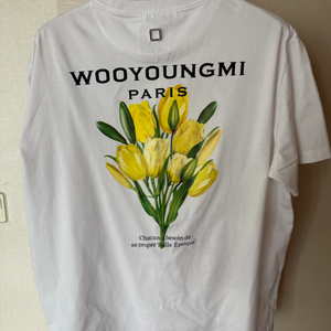 22s 우영미 플라워 백로고 반팔티 50size