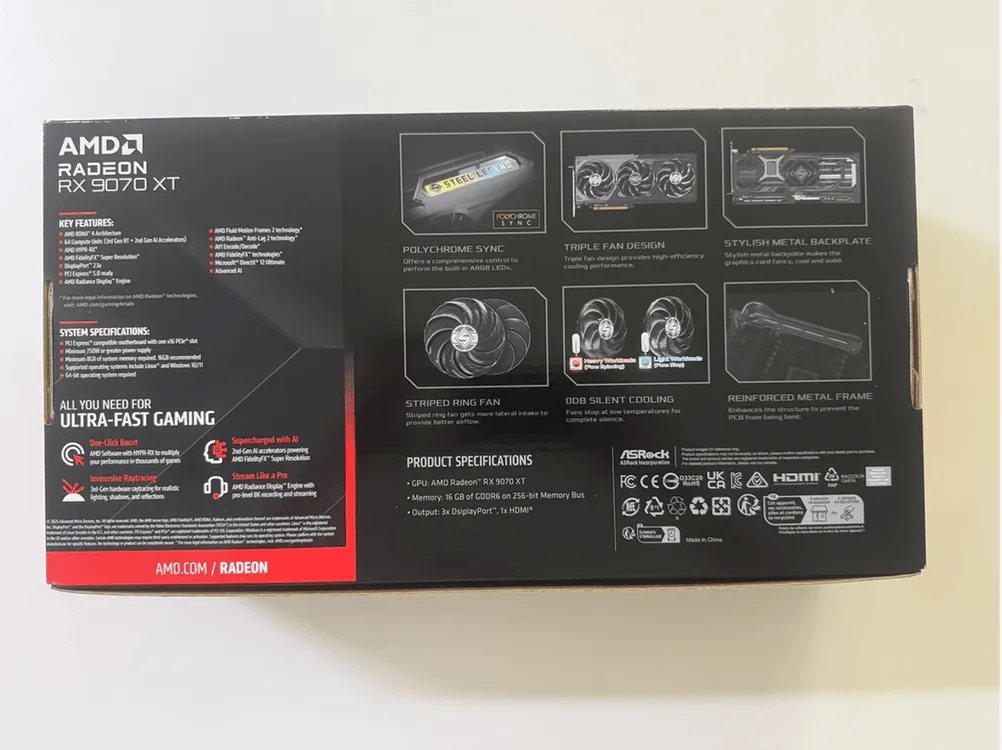 [미개봉]대원 ASRock 라데온 RX9070XT 스틸레전드 이미지