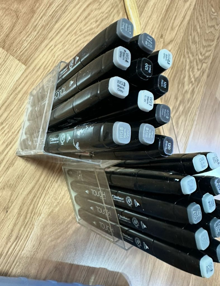 수채화붓, 미술입시 용품 물감 이미지