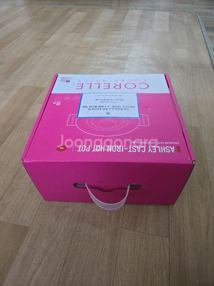 코렐 애슐리 무쇠 전골냄비 레드 22cm--0