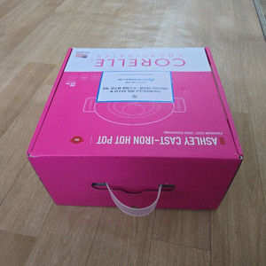 코렐 애슐리 무쇠 전골냄비 레드 22cm