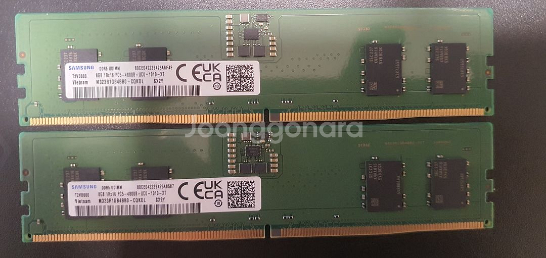 데스크탑용 삼성전자 DDR5-4800 8gb x2--0