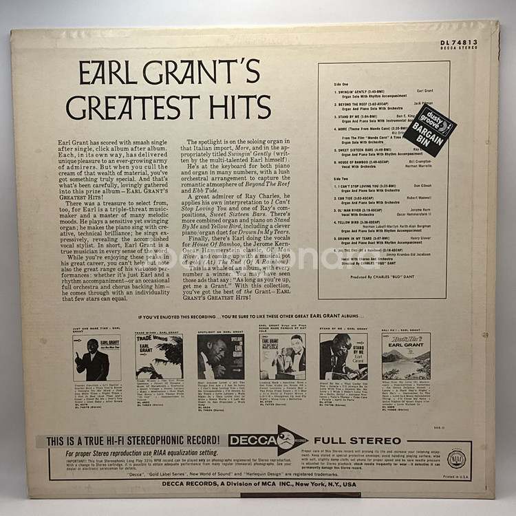 얼 그란트 Greatest Hits LP--3