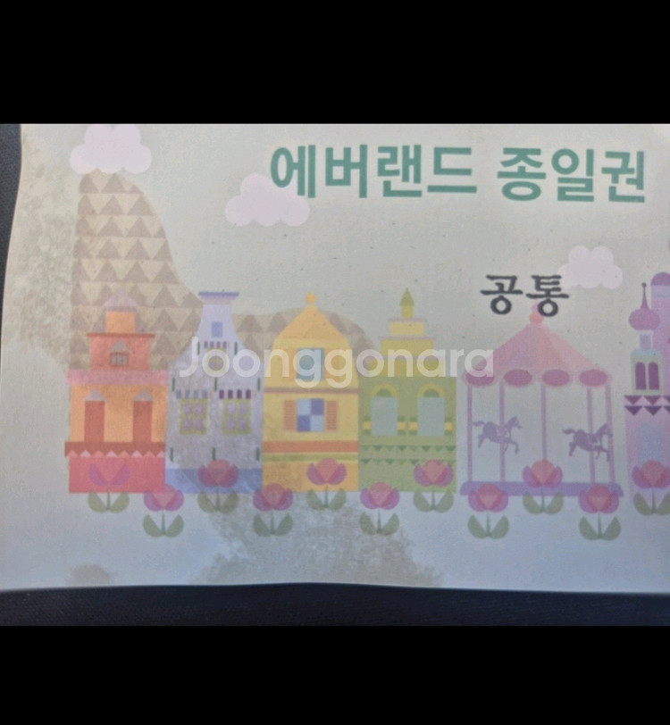 에버랜드 종일권 공통 - 지류상품권 2매--0