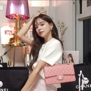 지존187 샤넬 클미 핑크 샴페인골드 캐비어 헨바비