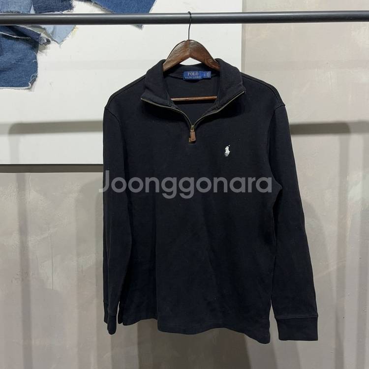 (100) 폴로 랄프로렌 캐주얼 자수 하프집업 맨투맨--0