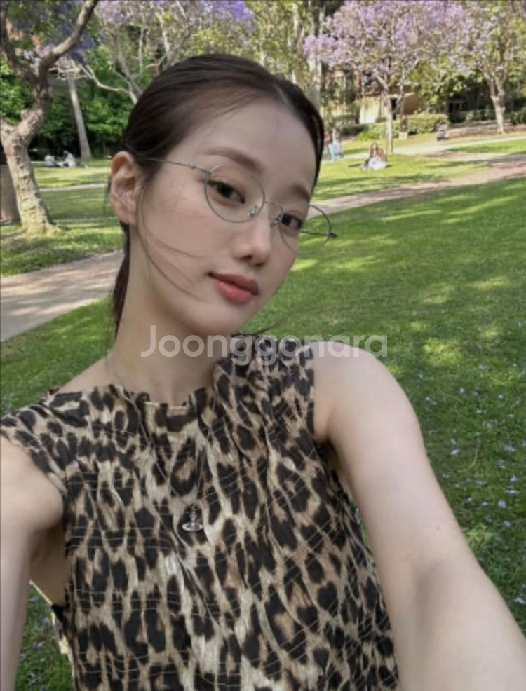 H&M레오파드 민소매 탑 새상품S--1