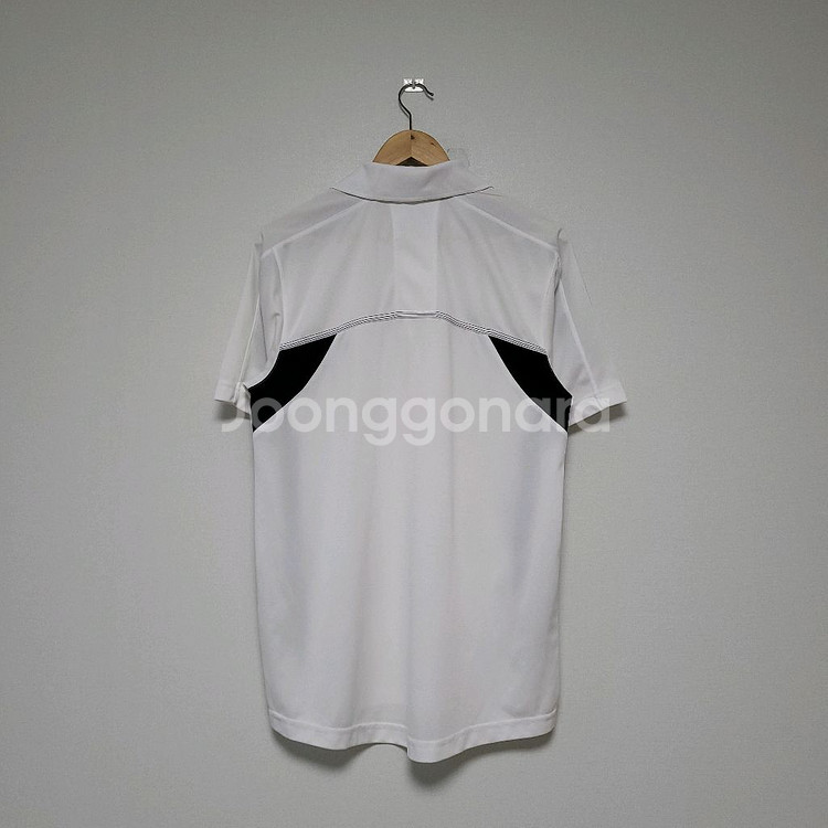 (95) ADIDAS 아디다스 기능성 화이트 배선 반팔--5