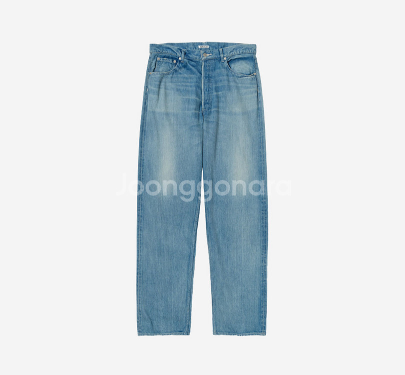 오라리 셀비지 페이디드 데님 와이드 팬츠 25ss--3