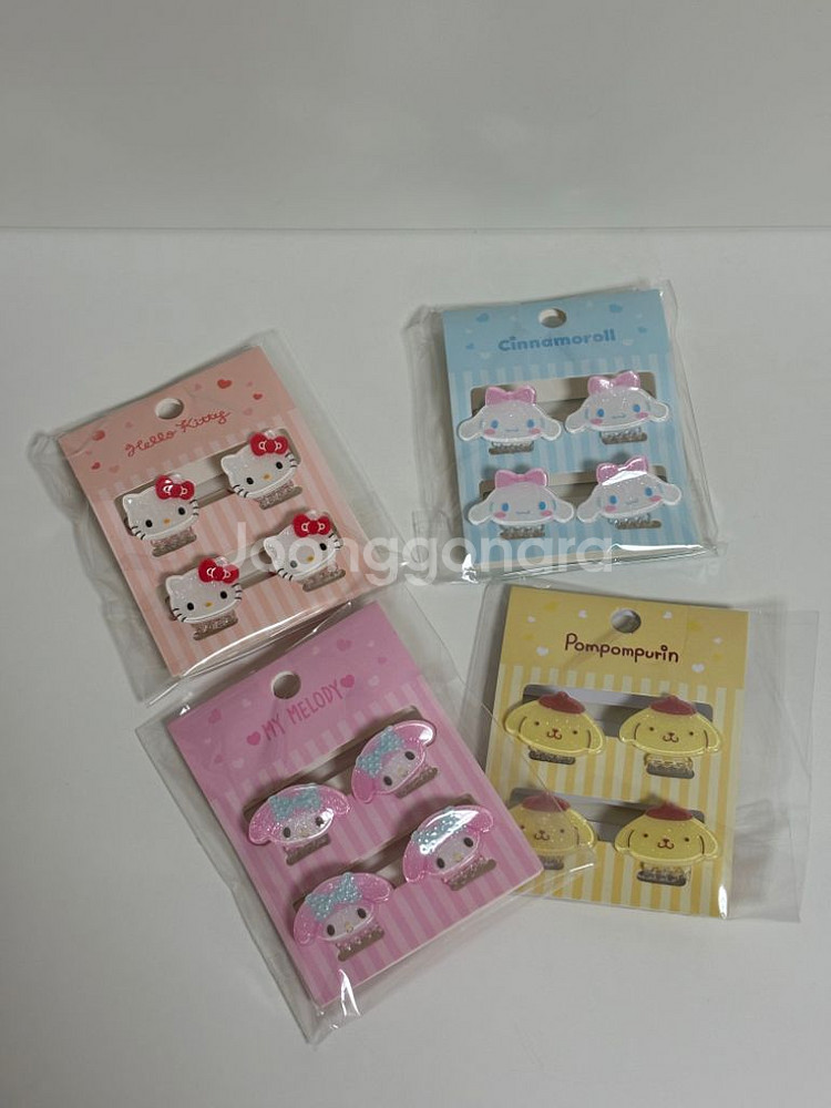 산리오 미니헤어집게 4P (정품 새상품)--0