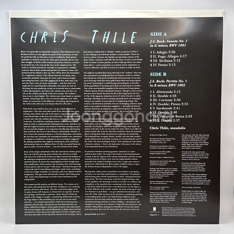 Chris Thile - Bach LP--4