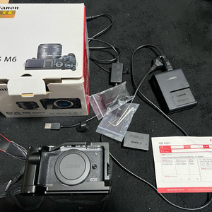 캐논 m6 mark2 +정품배터리 2개, 스몰리그케이지
