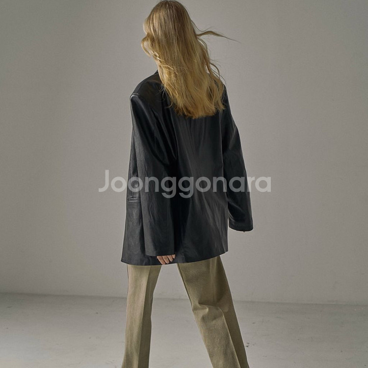 파사드패턴 오버핏 레더 재킷--8