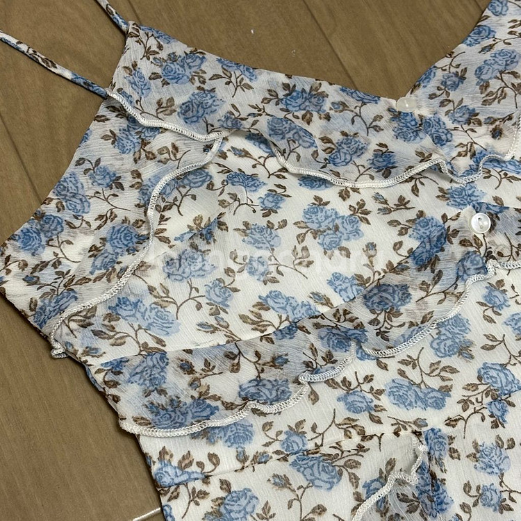 h&m 에이치앤엠 플라운스 시폰 드레스--1