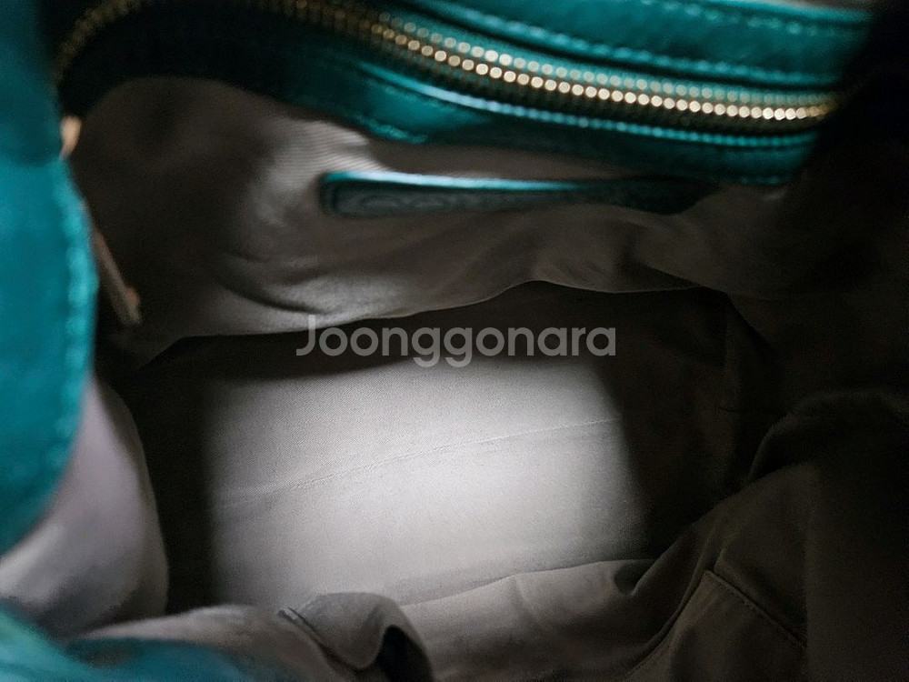 쿠론 소가죽 복조리 숄더백 버킷백--3