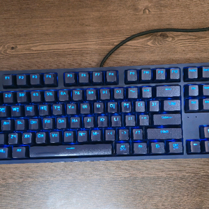 COX CK87 네이비 게이트론 LED 게이밍 기계식
