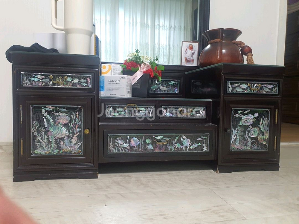 자개 옷장 세트--1