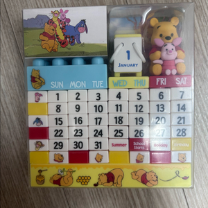 곰돌이푸 커비 스누피 블록 만년 달력 캘린더
