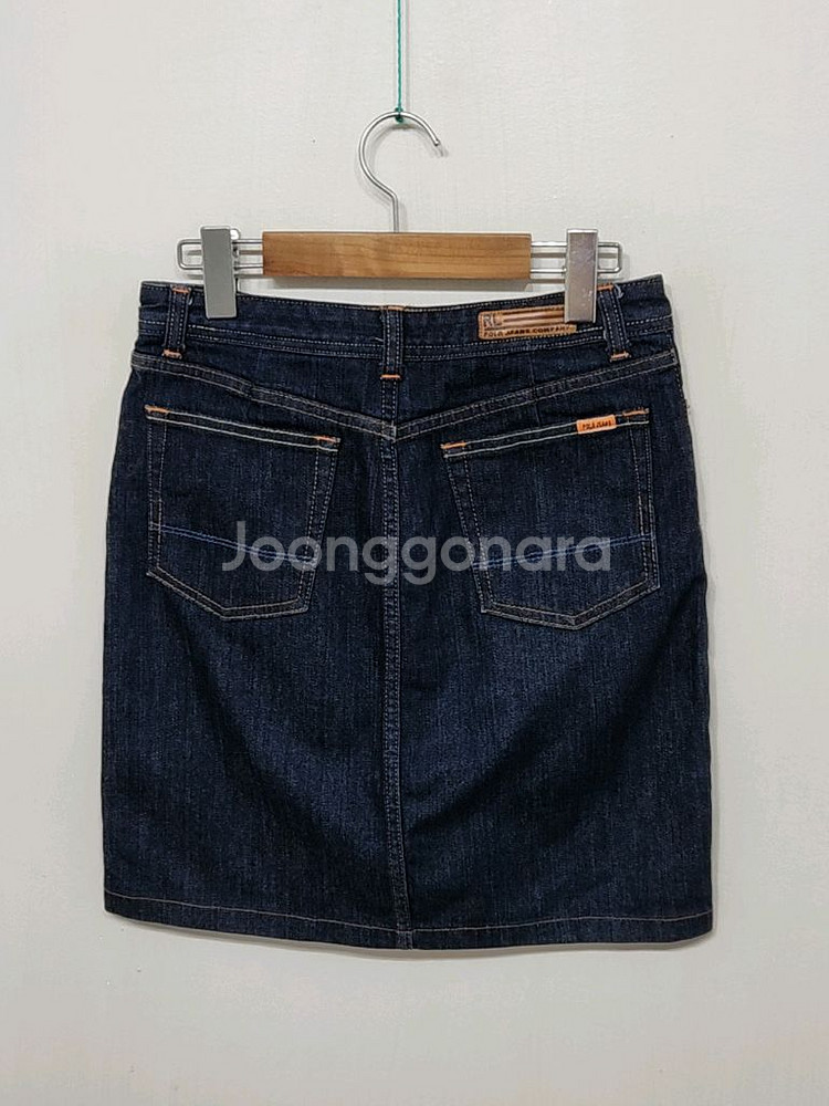(27) 랄프로렌 폴로 청치마 진청 스판 데님 스커트--4