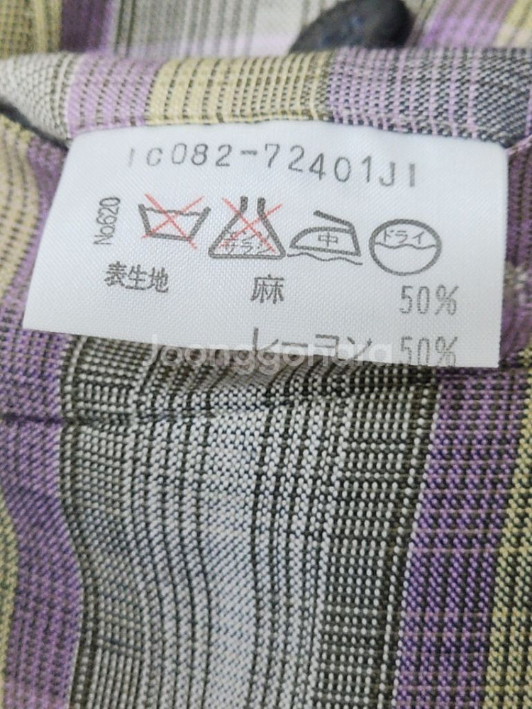(33) 아다바트 린넨팬츠 체크 마바지 골프웨어 일본판--3