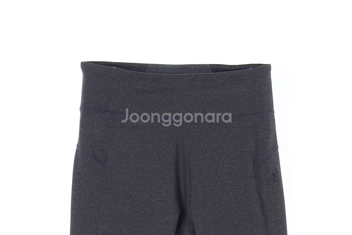 [M]아디다스 삼선 그레이 하이라이즈 7부 레깅스 쇼츠--1