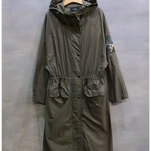 [55] 타임 롱 바람막이 후드 사파리 자켓