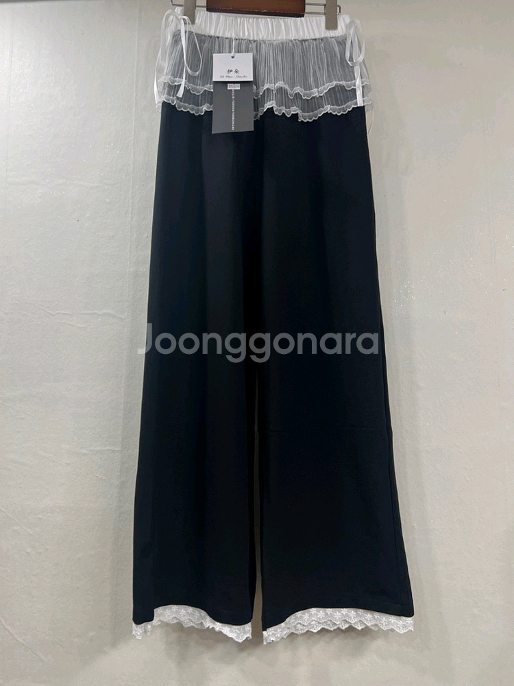 새상품) 레이스 와이드팬츠--1