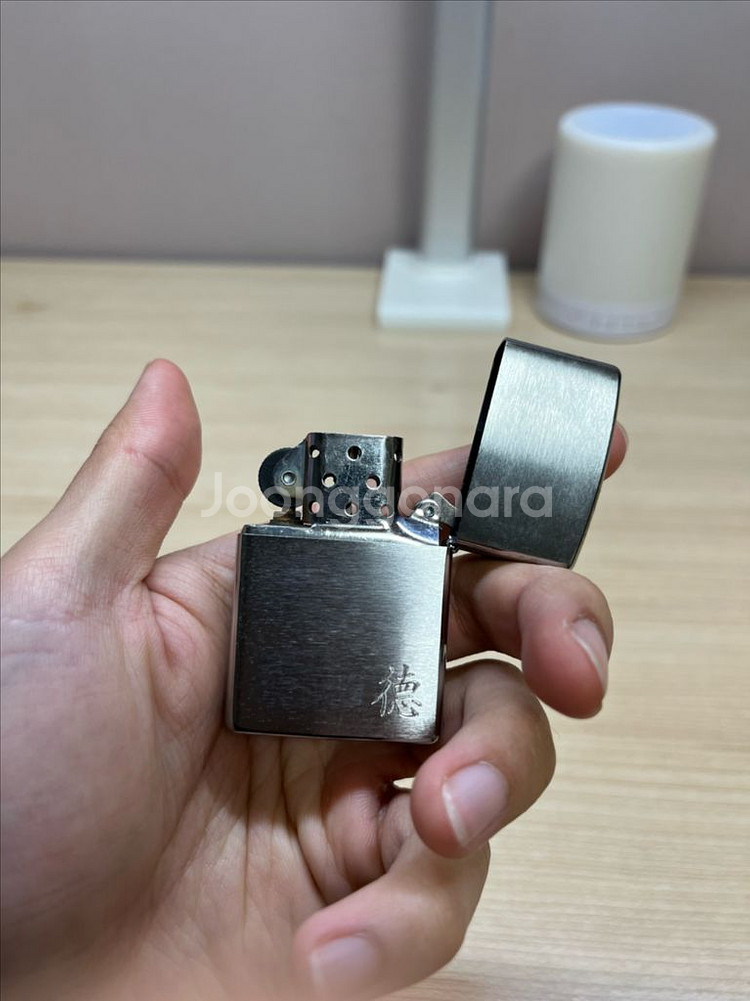 지포 라이터 브러시드 크롬--0