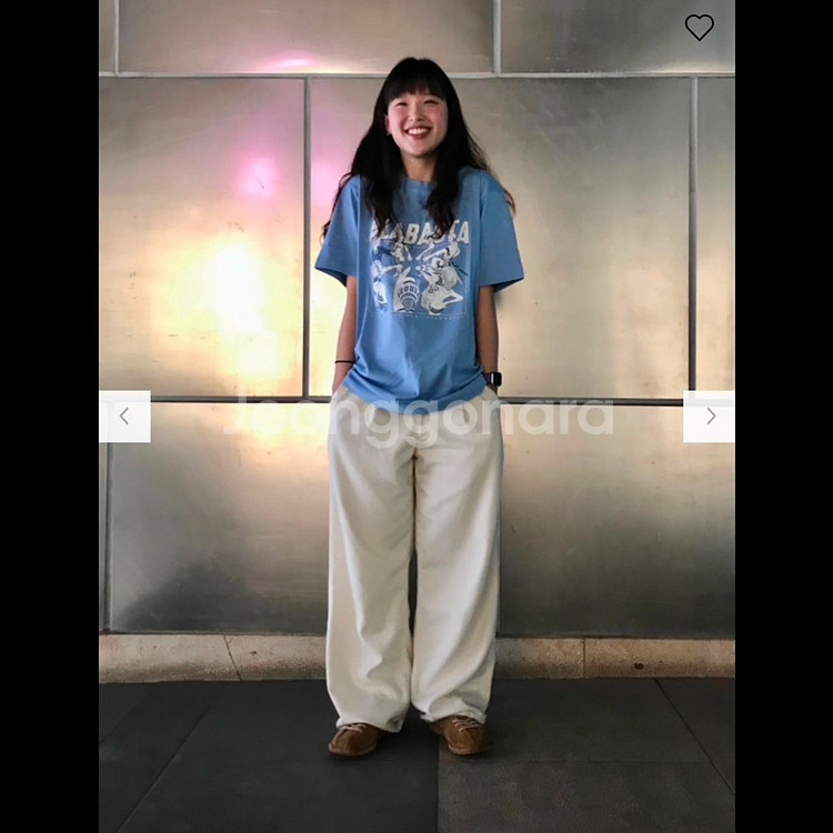 유니클로 드레이피 데님 턱 팬츠--7