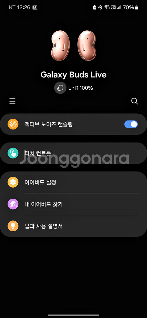 갤럭시 버즈라이브 브론즈 왼쪽 유닛--4