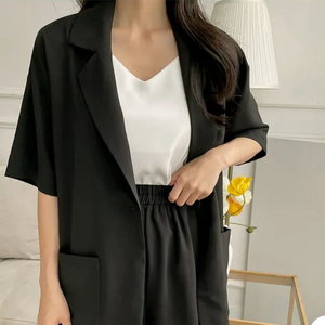 빅사이즈 리리앤코 반팔자켓