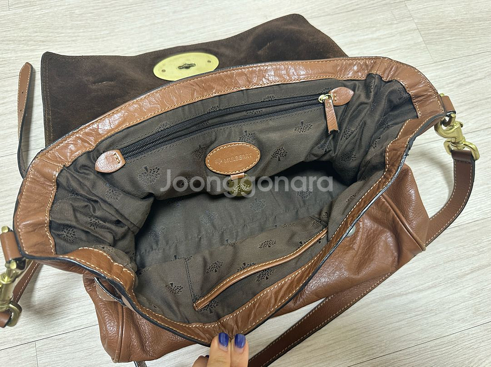 명품 멀버리 알렉사백 스몰 카멜--4