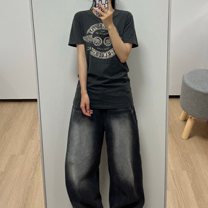 데님앤서플라이 랄프로렌 초코브라운 반팔 티셔츠