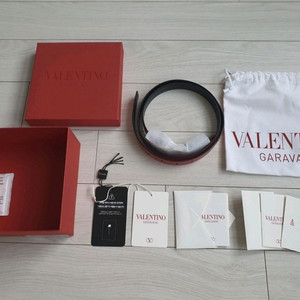 발렌티노 블랙 레드 양면벨트 정품 풀박스