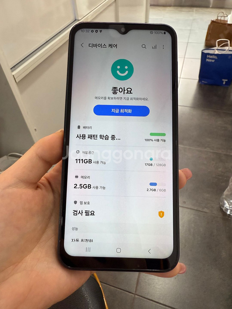 보증기간O)갤럭시점프3 128GB 블랙 /Y884--6