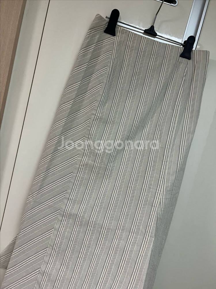 한섬 랑방컬렉션 LANVIN 스트라이프 린넨 스커트--7