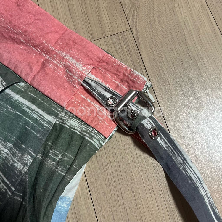 비비안웨스트우드 앵글로매니아 드로잉 패턴 벨트 스커트--3