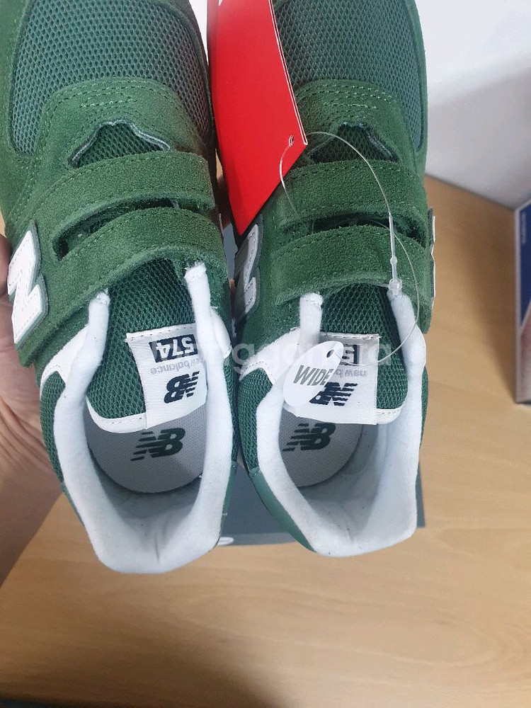 뉴발란스 574 키즈 운동화 210사이즈 그린--3