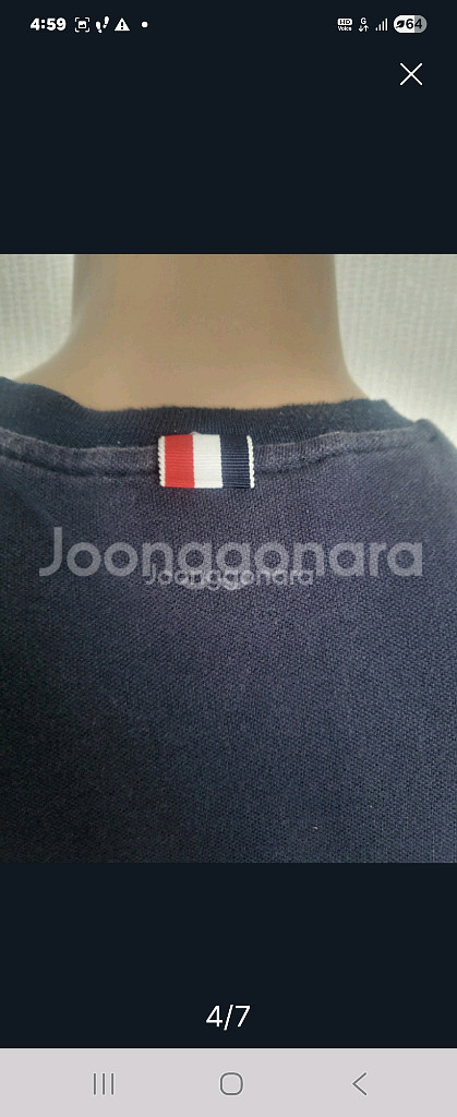 톰브라운 네이비 반팔--3