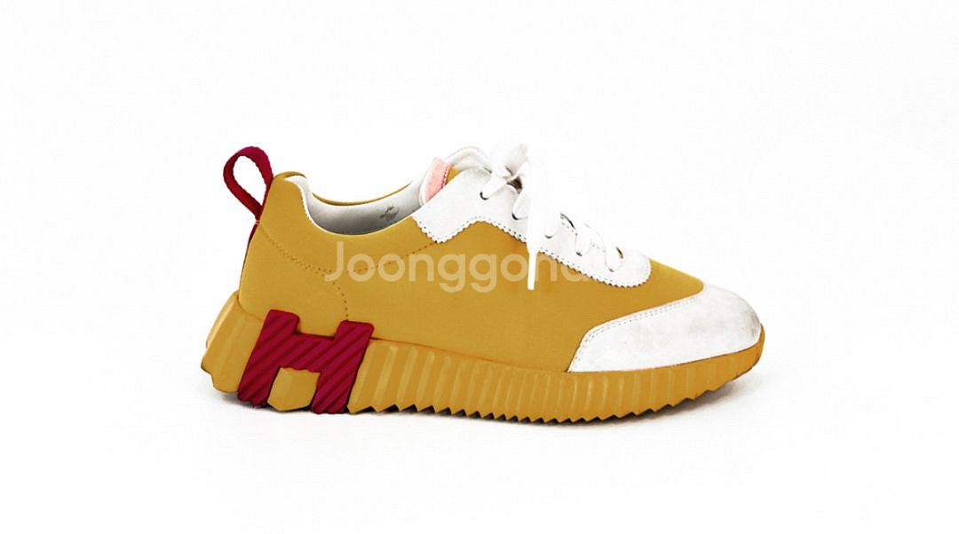 37] 에르메스 22fw 여성 바운싱 스니커즈 머스타드--2