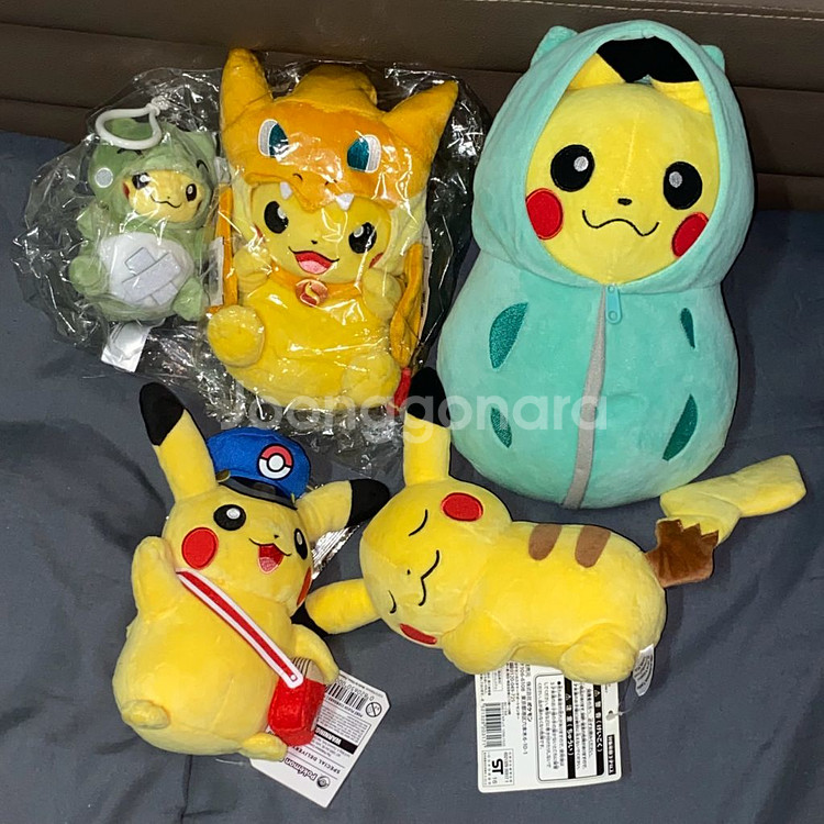 일본 정품 고전 한정판 리자몽 판쵸 대타출동 피카츄--3