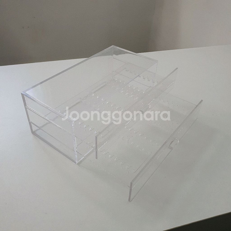 한샘 투명 2단 귀걸이 보관함--1