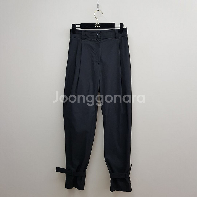 오브제 아카이브 22ss 스트랩 조거 블랙 팬츠 s--0