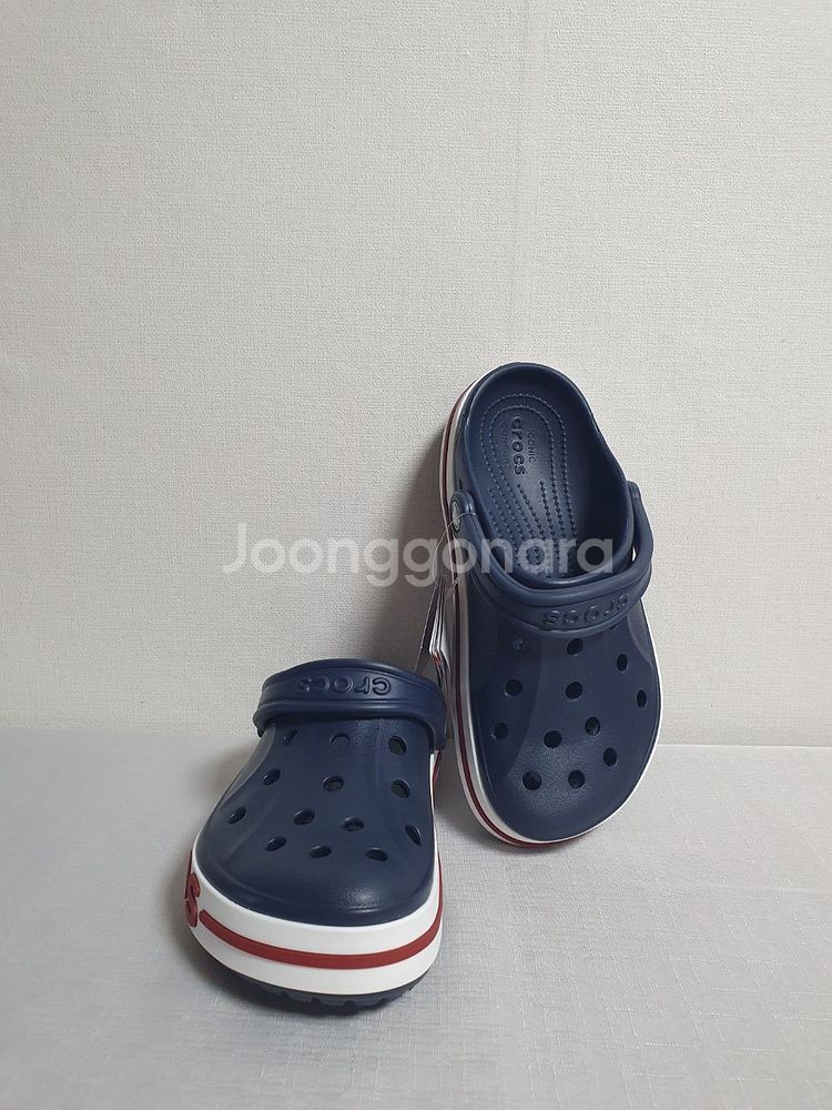 택포가 240mm 크록스 샌들 바야밴드 클로그 네이비--7
