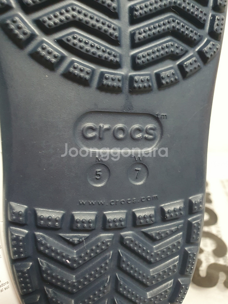 택포가 240mm 크록스 샌들 바야밴드 클로그 네이비--5
